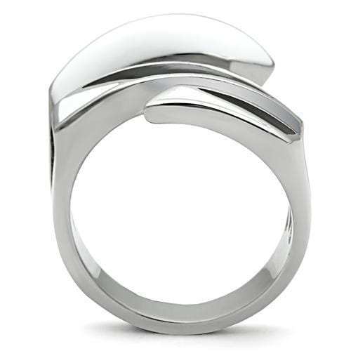TK228 - High polished (no plating) Stainless Steel Ring with No Stone - Alamode - Flyclothing LLC