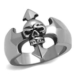 TK2318 - High polished (no plating) Stainless Steel Ring with Epoxy in Jet - Alamode - Flyclothing LLC
