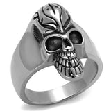 TK2324 - High polished (no plating) Stainless Steel Ring with Epoxy in Jet - Alamode - Flyclothing LLC