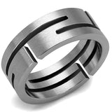 TK2393 - High polished (no plating) Stainless Steel Ring with No Stone - Alamode - Flyclothing LLC