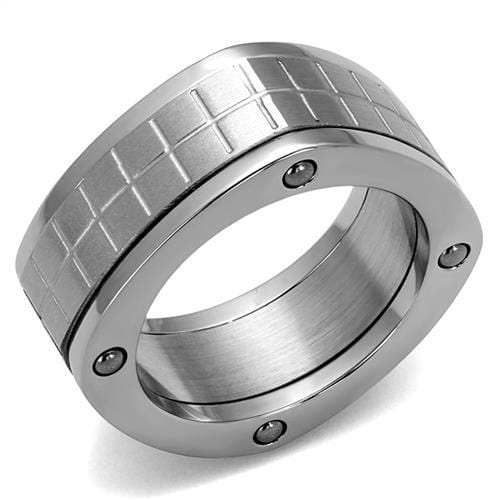 TK2405 - High polished (no plating) Stainless Steel Ring with No Stone - Alamode - Flyclothing LLC