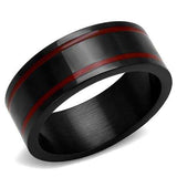TK2407 - IP Black(Ion Plating) Stainless Steel Ring with Epoxy in Siam - Alamode - Flyclothing LLC