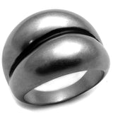 TK2415 - Antique Silver Stainless Steel Ring with No Stone - Alamode - Flyclothing LLC