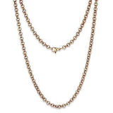 TK2438R - IP Rose Gold(Ion Plating) Stainless Steel Chain with No Stone - Alamode - Flyclothing LLC