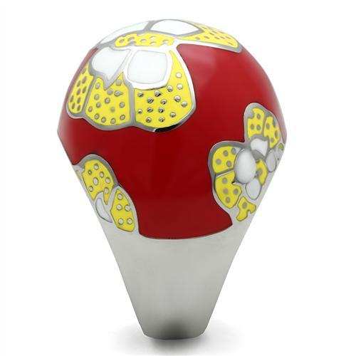 TK247 - High polished (no plating) Stainless Steel Ring with No Stone - Alamode - Flyclothing LLC