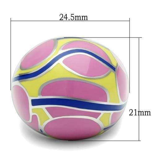 TK250 - High polished (no plating) Stainless Steel Ring with No Stone - Alamode - Flyclothing LLC