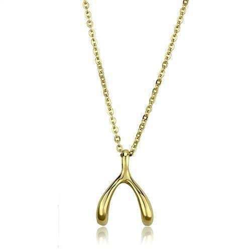 TK2528 - IP Gold(Ion Plating) Stainless Steel Chain Pendant with No Stone - Alamode - Flyclothing LLC