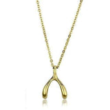 TK2528 - IP Gold(Ion Plating) Stainless Steel Chain Pendant with No Stone - Alamode - Flyclothing LLC