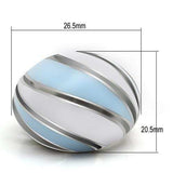 TK252 - High polished (no plating) Stainless Steel Ring with No Stone - Alamode - Flyclothing LLC