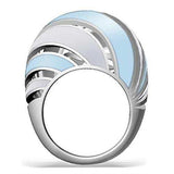 TK252 - High polished (no plating) Stainless Steel Ring with No Stone - Alamode - Flyclothing LLC