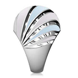 TK252 - High polished (no plating) Stainless Steel Ring with No Stone - Alamode - Flyclothing LLC