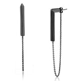 TK2535 - IP Light Black (IP Gun) Stainless Steel Earrings with No Stone - Alamode - Flyclothing LLC