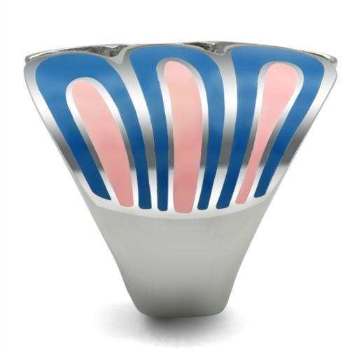 TK253 - High polished (no plating) Stainless Steel Ring with No Stone - Alamode - Flyclothing LLC