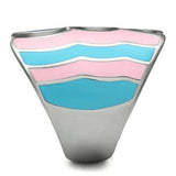 TK253 - High polished (no plating) Stainless Steel Ring with No Stone - Alamode - Flyclothing LLC