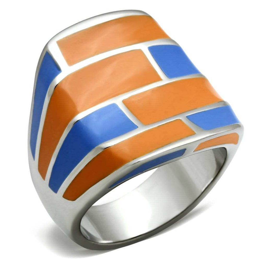 TK254 - High polished (no plating) Stainless Steel Ring with No Stone - Alamode - Flyclothing LLC