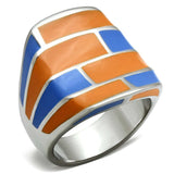 TK254 - High polished (no plating) Stainless Steel Ring with No Stone - Alamode - Flyclothing LLC