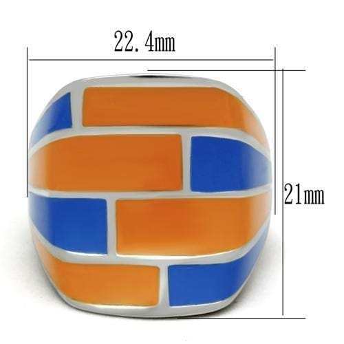 TK254 - High polished (no plating) Stainless Steel Ring with No Stone - Alamode - Flyclothing LLC