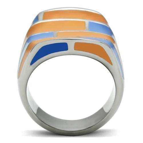 TK254 - High polished (no plating) Stainless Steel Ring with No Stone - Alamode - Flyclothing LLC