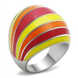 TK255 - High polished (no plating) Stainless Steel Ring with No Stone - Alamode - Flyclothing LLC