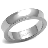 TK2561 - High polished (no plating) Stainless Steel Ring with No Stone - Alamode - Flyclothing LLC