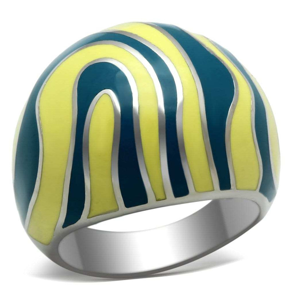 TK258 - High polished (no plating) Stainless Steel Ring with No Stone - Alamode - Flyclothing LLC