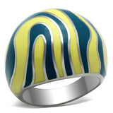 TK258 - High polished (no plating) Stainless Steel Ring with No Stone - Alamode - Flyclothing LLC