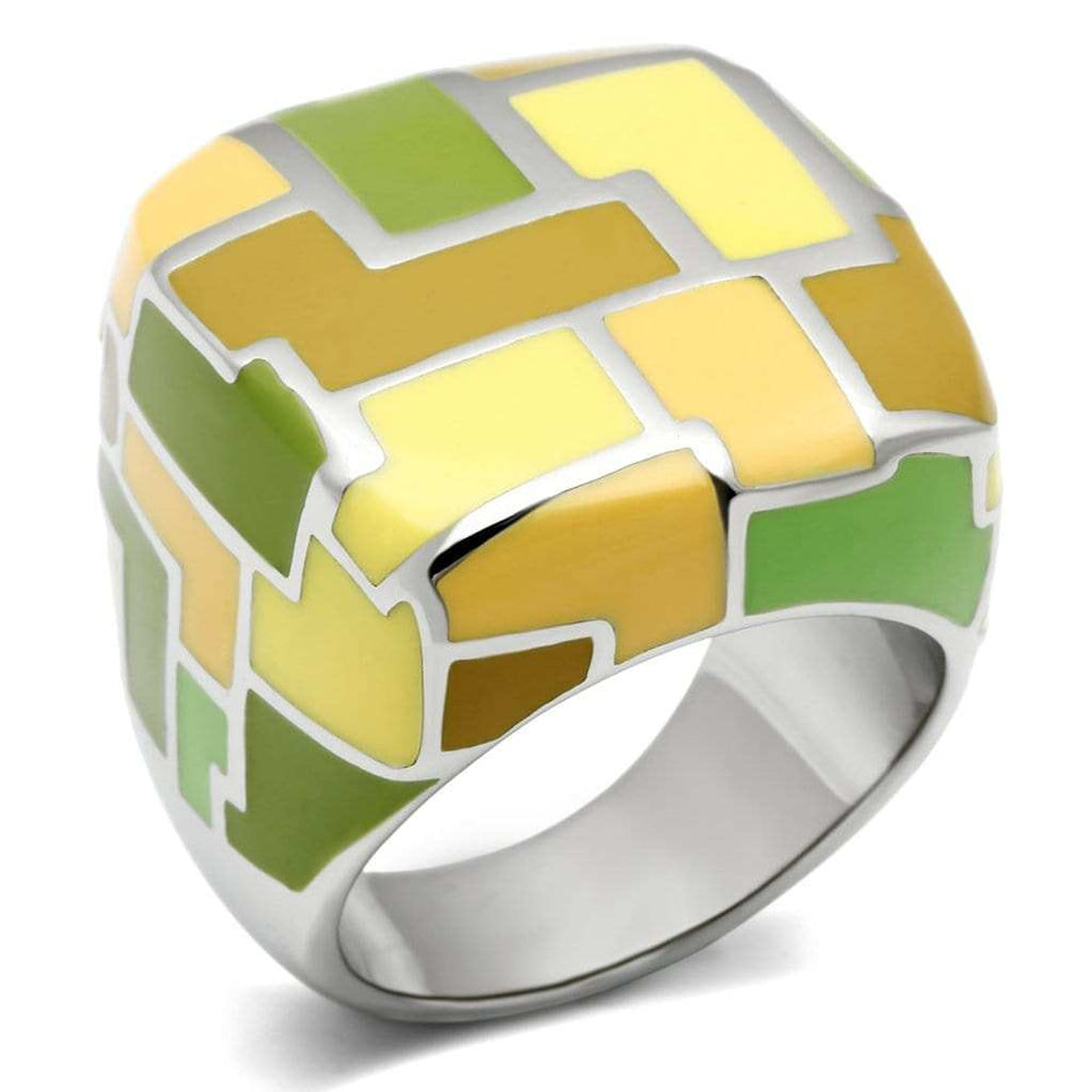 TK259 - High polished (no plating) Stainless Steel Ring with No Stone - Alamode - Flyclothing LLC