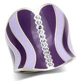 TK262 - High polished (no plating) Stainless Steel Ring with Top Grade Crystal in Sea Blue - Alamode - Flyclothing LLC