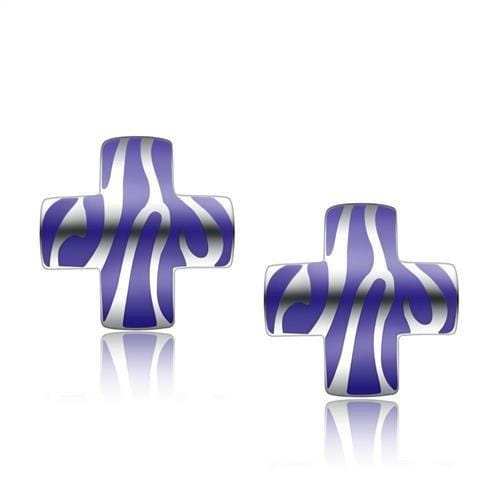 TK272 - High polished (no plating) Stainless Steel Earrings with No Stone - Alamode - Flyclothing LLC