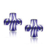TK272 - High polished (no plating) Stainless Steel Earrings with No Stone - Alamode - Flyclothing LLC