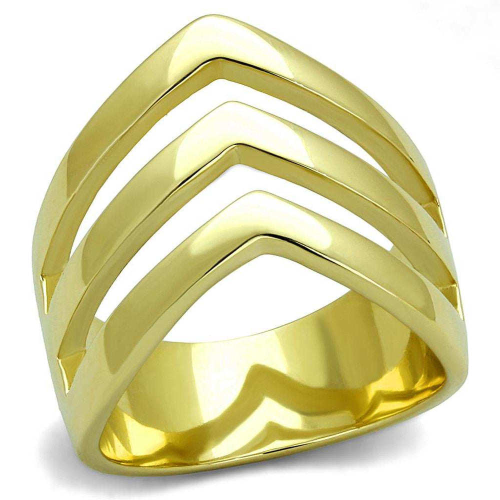 TK2733 - IP Gold(Ion Plating) Stainless Steel Ring with No Stone - Alamode - Flyclothing LLC
