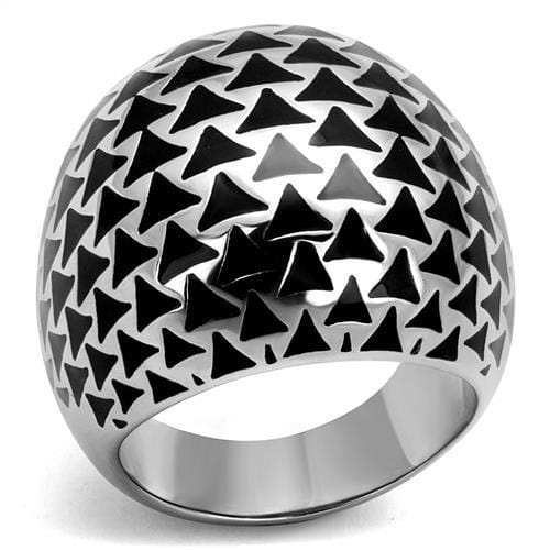 TK2830 - High polished (no plating) Stainless Steel Ring with No Stone - Alamode - Flyclothing LLC