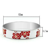 TK288 - High polished (no plating) Stainless Steel Bangle with Epoxy in No Stone - Alamode - Flyclothing LLC