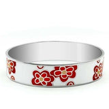 TK288 - High polished (no plating) Stainless Steel Bangle with Epoxy in No Stone - Alamode - Flyclothing LLC