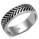 TK2899 - High polished (no plating) Stainless Steel Ring with No Stone - Alamode - Flyclothing LLC