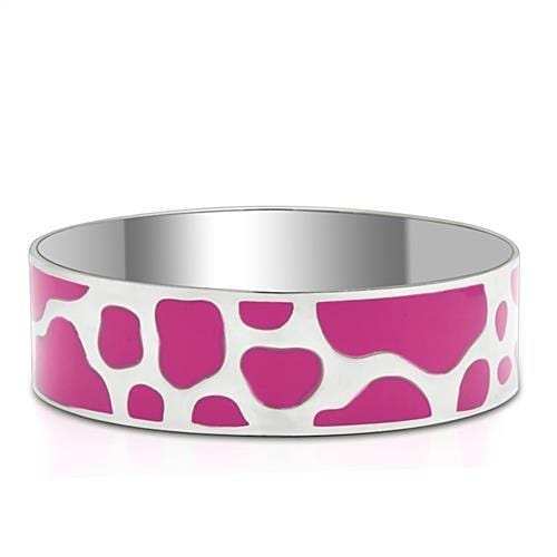 TK289 - High polished (no plating) Stainless Steel Bangle with No Stone - Alamode - Flyclothing LLC