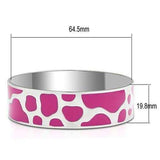TK289 - High polished (no plating) Stainless Steel Bangle with No Stone - Alamode - Flyclothing LLC
