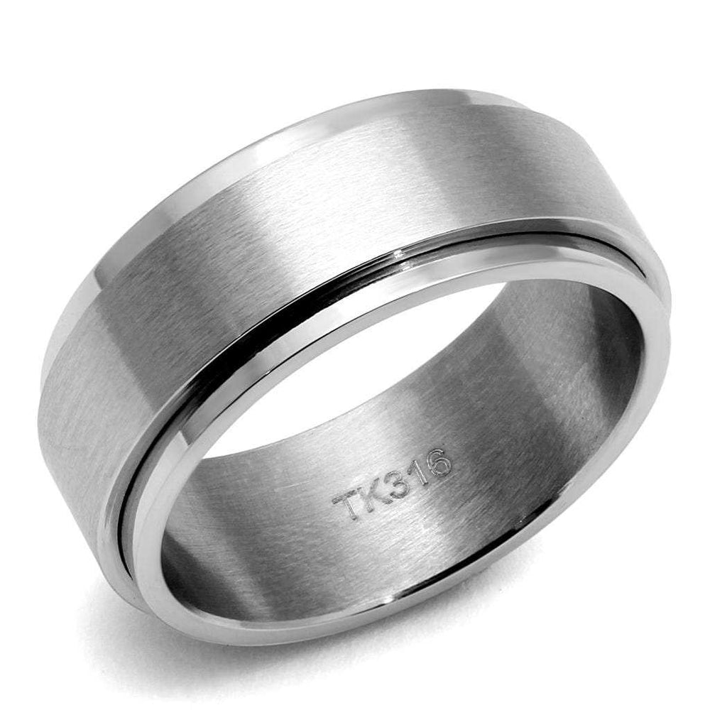 TK2919 - High polished (no plating) Stainless Steel Ring with No Stone - Alamode - Flyclothing LLC