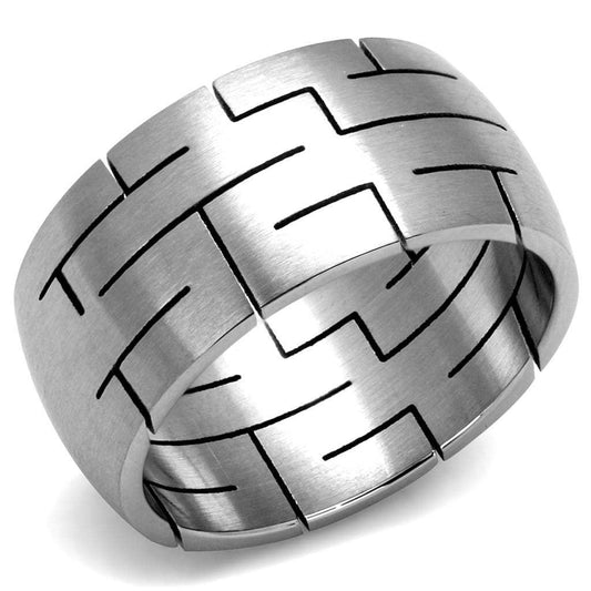 TK2920 - High polished (no plating) Stainless Steel Ring with No Stone - Alamode - Flyclothing LLC