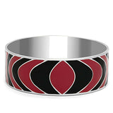 TK293 - High polished (no plating) Stainless Steel Bangle with Epoxy in Multi Color - Alamode - Flyclothing LLC