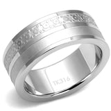 TK2944 - High polished (no plating) Stainless Steel Ring with No Stone - Alamode - Flyclothing LLC
