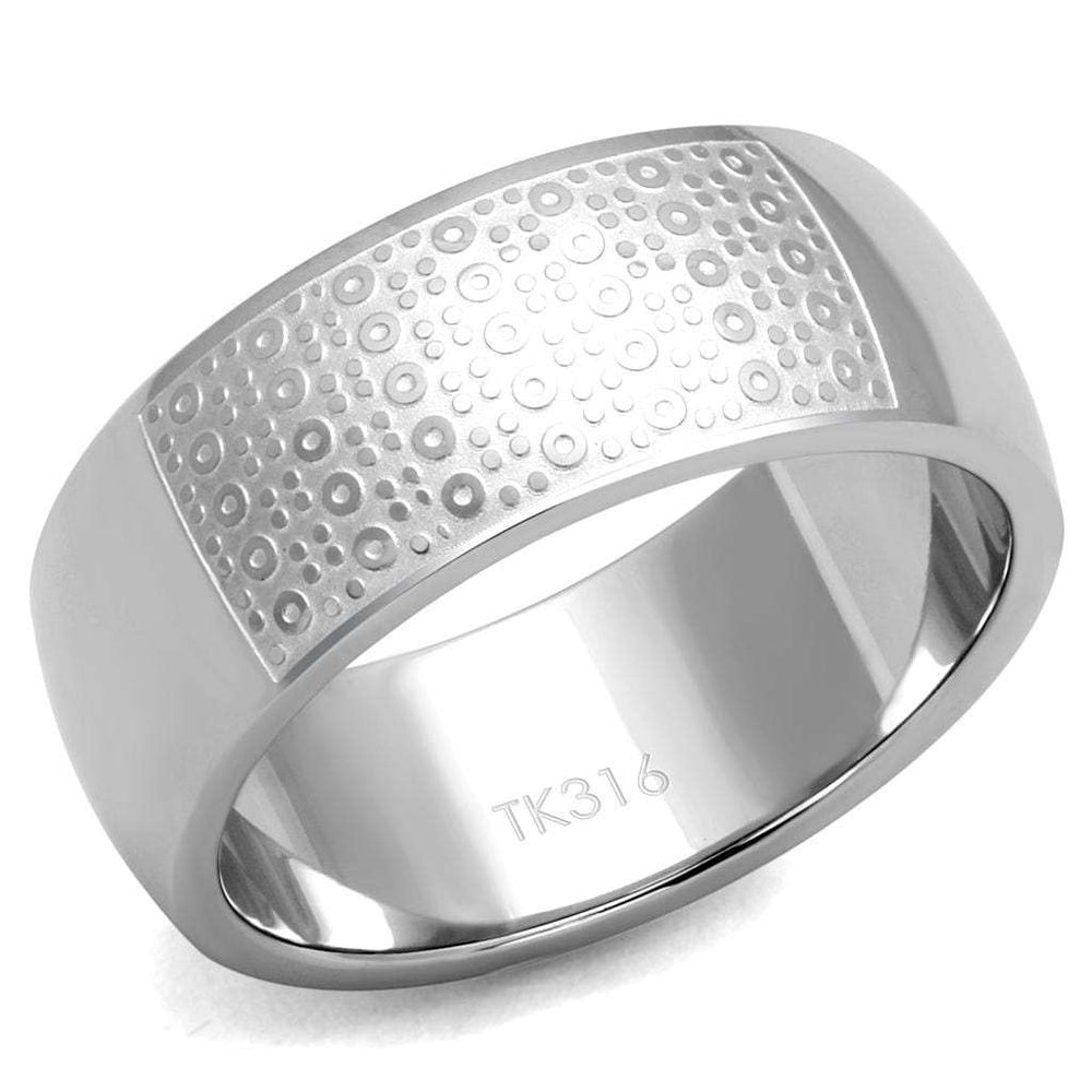 TK2945 - High polished (no plating) Stainless Steel Ring with No Stone - Alamode - Flyclothing LLC