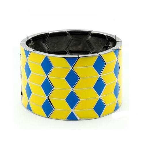 TK295 - High polished (no plating) Stainless Steel Bracelet with No Stone - Alamode - Flyclothing LLC