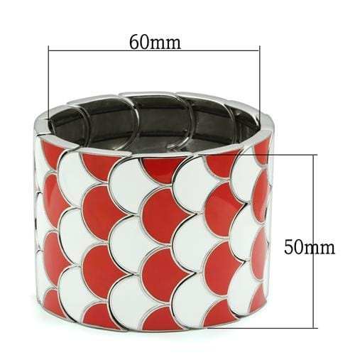 TK296 - High polished (no plating) Stainless Steel Bracelet with No Stone - Alamode - Flyclothing LLC