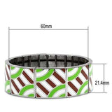 TK298 - High polished (no plating) Stainless Steel Bracelet with No Stone - Alamode - Flyclothing LLC