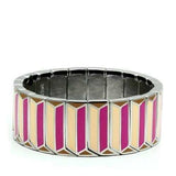 TK299 - High polished (no plating) Stainless Steel Bracelet with No Stone - Alamode - Flyclothing LLC