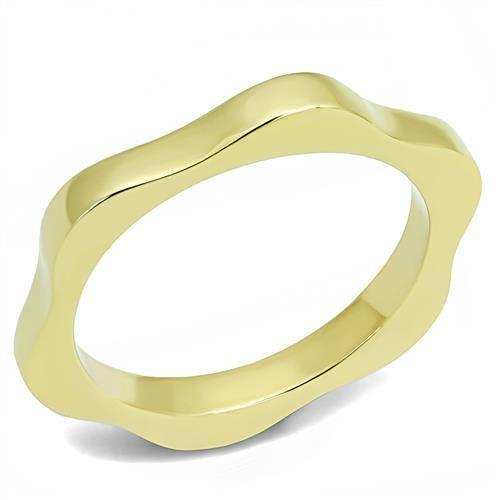 TK3033 - IP Gold(Ion Plating) Stainless Steel Ring with No Stone - Alamode - Flyclothing LLC