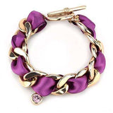 TK3065 - IP Rose Gold(Ion Plating) Stainless Steel Bracelet with Top Grade Crystal in Rose - Alamode - Flyclothing LLC