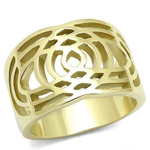 TK3119 - IP Gold(Ion Plating) Stainless Steel Ring with No Stone - Alamode - Flyclothing LLC