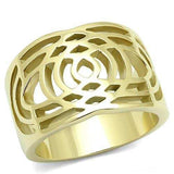 TK3119 - IP Gold(Ion Plating) Stainless Steel Ring with No Stone - Alamode - Flyclothing LLC